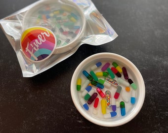 One & Done White Chill Pill Ring Dish (Single)