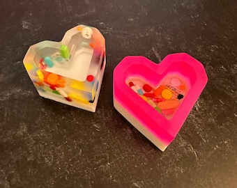 Chill Pill Heart Shaped Deep Trinket Tray - Pink or White