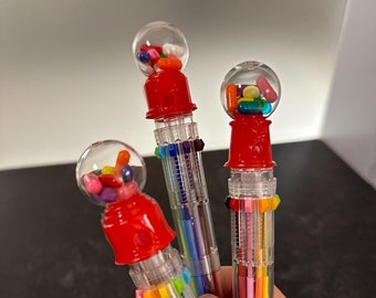 Gumball Chill Pill Machine Multi Color Ballpoint Pen