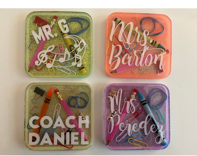 Personalized Teacher Coasters