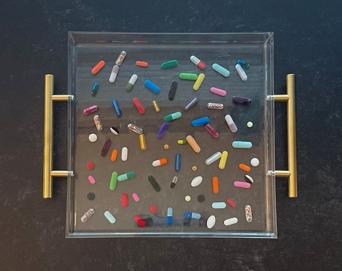 Chill Pill 10x10 Tray with Gold Handles