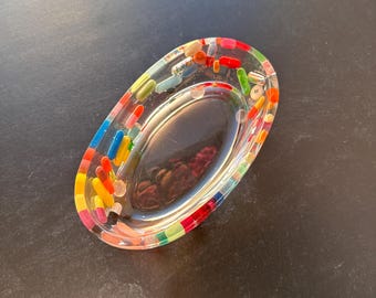 Oval Chill Pill Tall Trinket Tray without Sprinkles (Single)