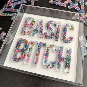 Customized Sprinkle Resin Art