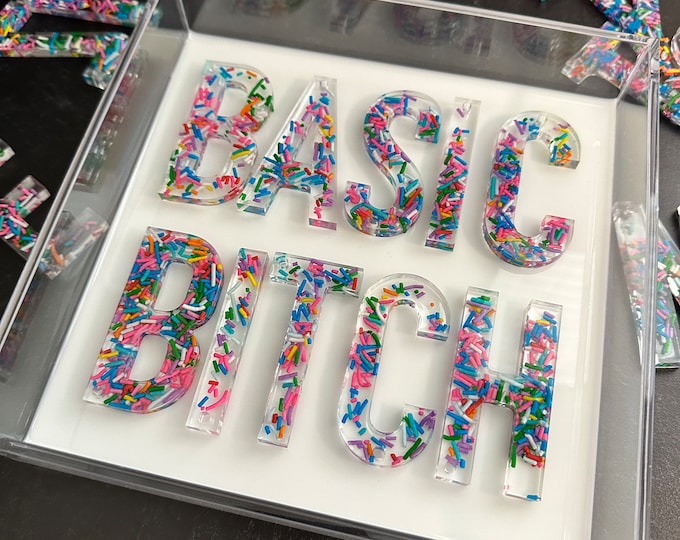 Customized Sprinkle Resin Art