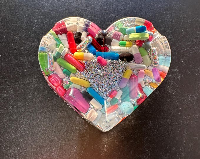 Disco Ball Heart Chill Pill Ashtray without Sprinkles (Single)