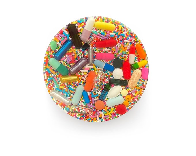 Rainbow Sprinkle Coasters