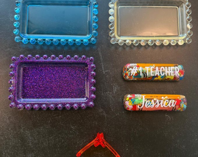 Ready to Ship Happy Accidents - Resin Rings, Trays, Desk Trinkets, and Random