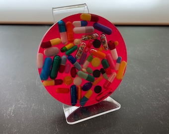 One & Done Opaque Red Chill Pill Coaster (Single)