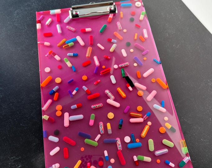 Neon Series Chill Pill Clipboard - Hot Pink