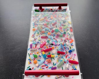 Chill Pill Low Tray with Handles and Feet - White Background