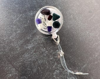 Black and White Chill Pill Badge Reel - Single