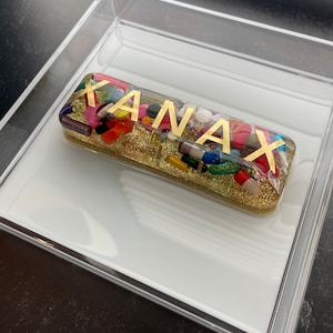 7.5&quot;x7.5&quot; Chill Pill Resin Art - XanaX