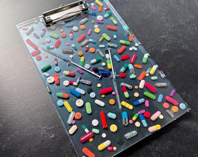 SMALLER Transparent Chill Pill Clipboard 8"x11.5"