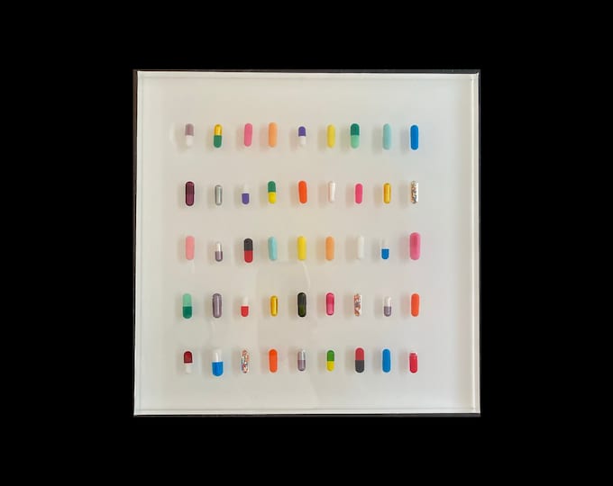 Frameless 12"x12" Chill Pill Resin Art