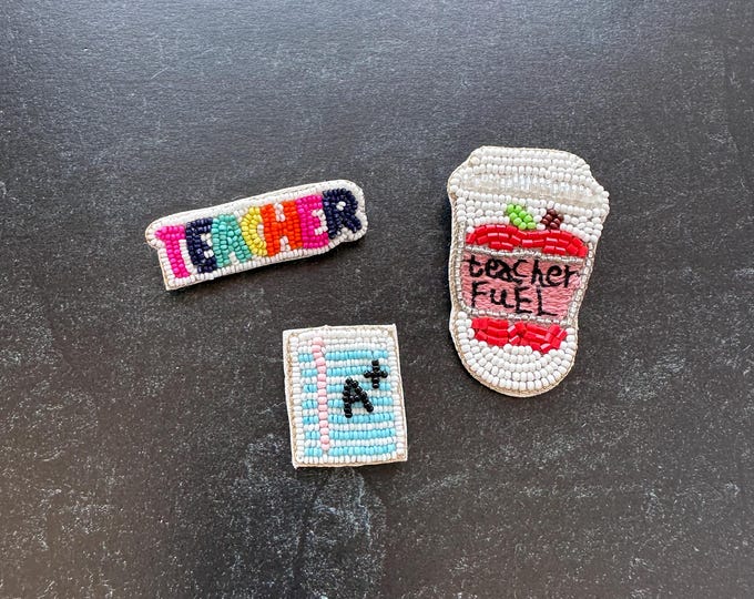 Super Cute Teacher Pin (set of 3)