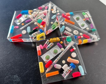 Deluxe Square Chill Pill Coaster (Single)