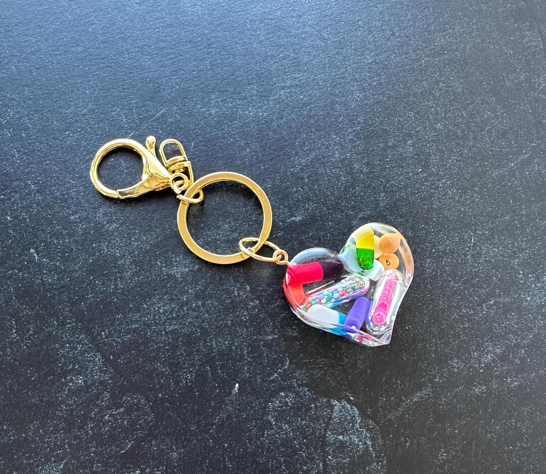 Heart Computer Keychain The Cutest Heart Keychain (single) - Etsy