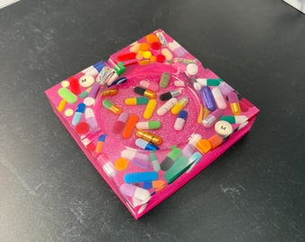 Large Hot Pink Chill Pill Ashtray (Single)