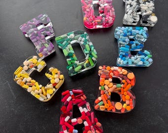 Single Color 4" Standing Chill Pill Desk Letters (Single)