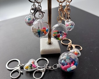 Shaker Chill Pill Keychain - Ball or Heart