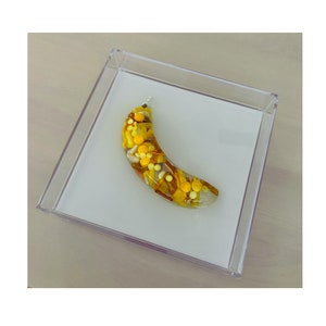 8" x 8" Chill Pill Resin Art - Big Banana