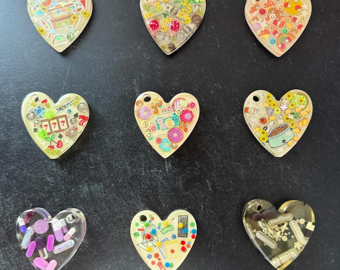 Ready to Ship Happy Accidents - Heart Keychain with Gold Hardware (Single)