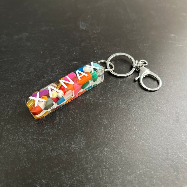 Mini Xanax Keychain - Silver or Gold