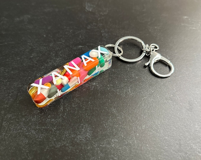 Mini Xanax Keychain - Silver or Gold