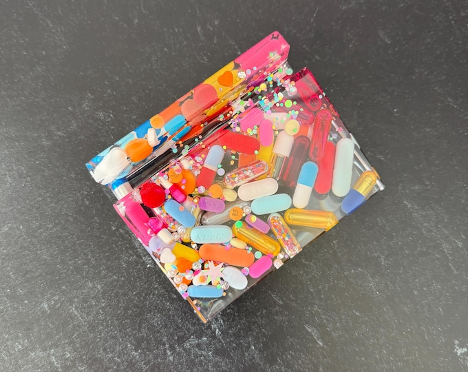 Clear Chill Pill Business Card Holder - Finer Colors