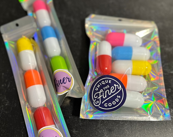 Colorful Capsule Pill Pens - Set of 6 or 3