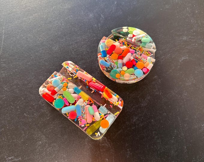 Chill Pill Phone, Tablet, or Business Card Holder with Sprinkles (Single)