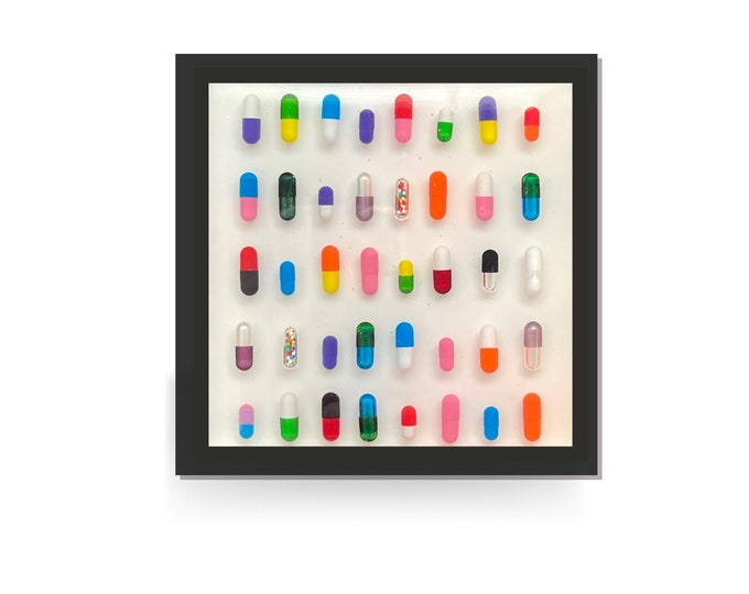 6"x6" Chill Pill Resin Art