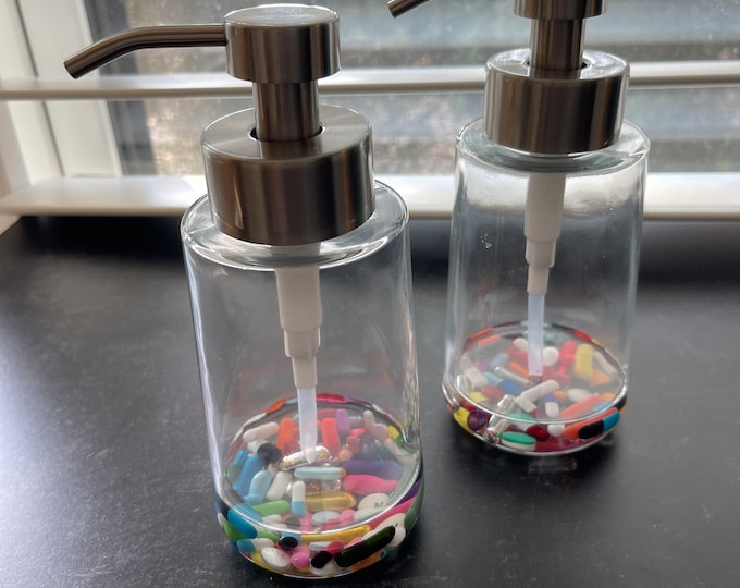 Glass Chill Pill Pump Soap Dispenser (Single)