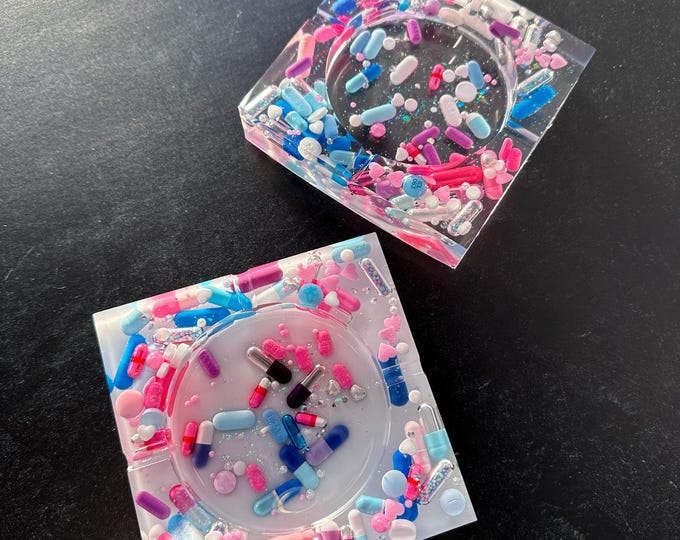 Large Pastel Chill Pill Ashtray
