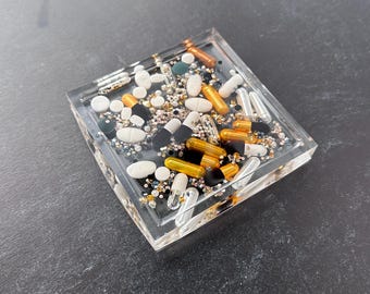 Ready to Ship! One & Done Chill Pill Square Trinket Tray - Great Gatsby (Single)