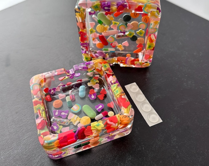 Lucky Charms Square Clear Chill Pill Ashtray (Single)
