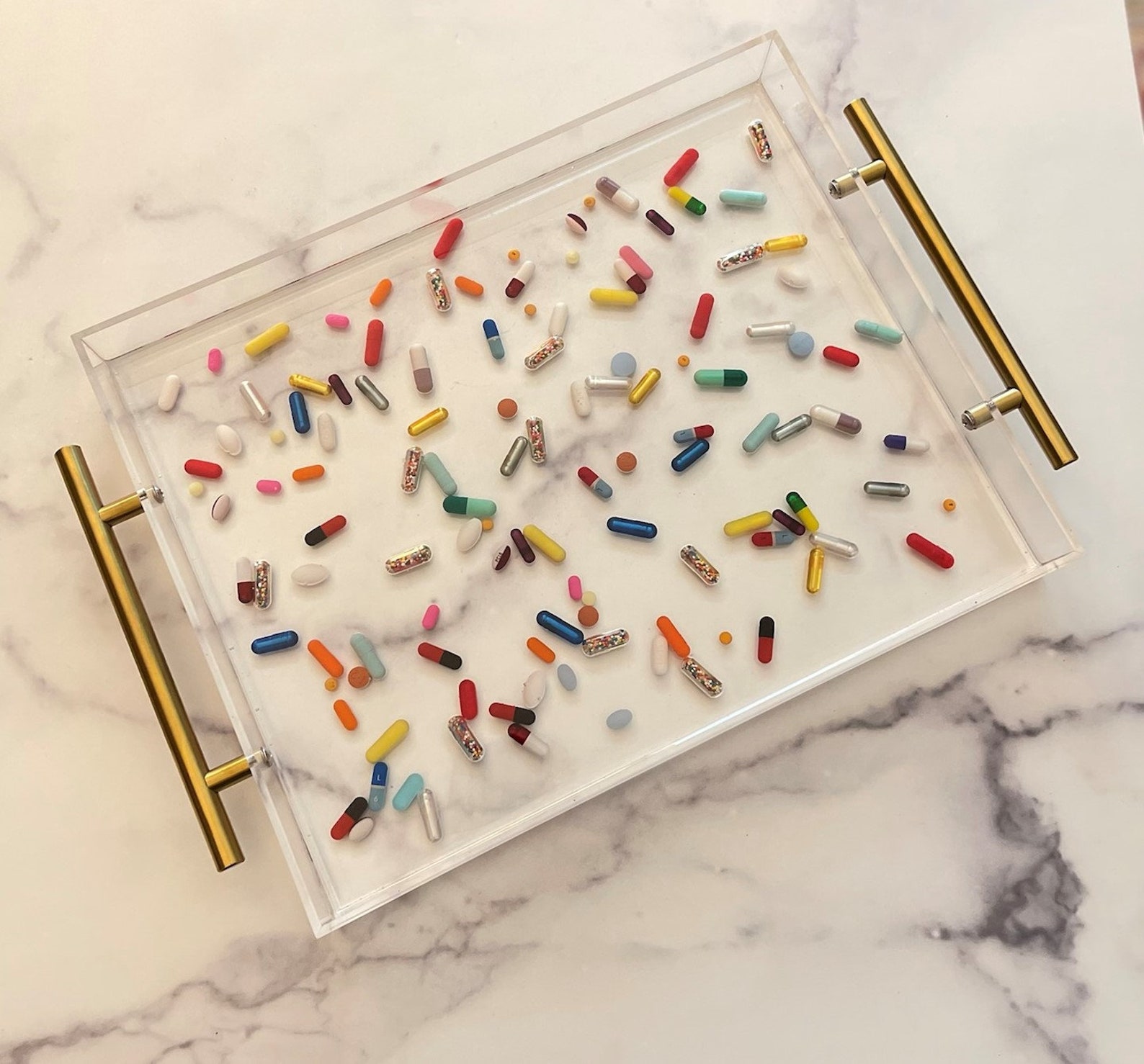 Chill Pill 11x14 Tray With Gold Handles Etsy