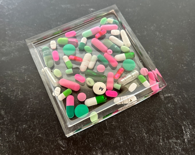 Chill Pill Square Trinket Tray - Watermelon Sugar
