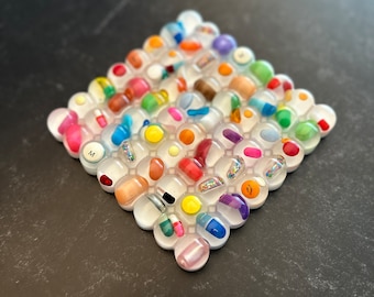 5" Square Bubble Chill Pill Resin Tray