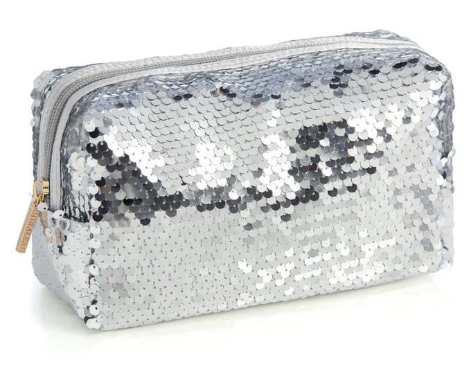 Bling Cosmetic Pouch, Silver