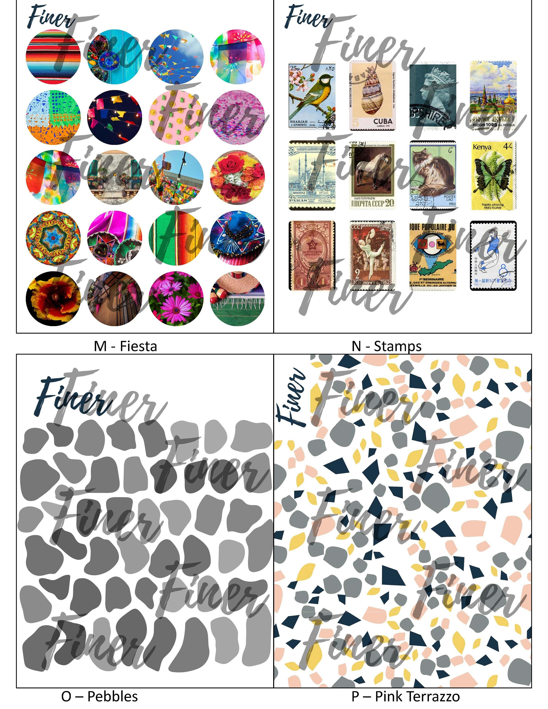assorted sticker sheets four sheet pack etsy
