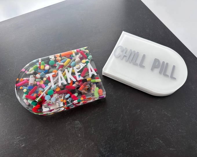 Deluxe Take a Chill Pill Bookend (Pair)