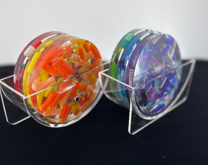 Magnetic Clear Coaster Holder (Single)