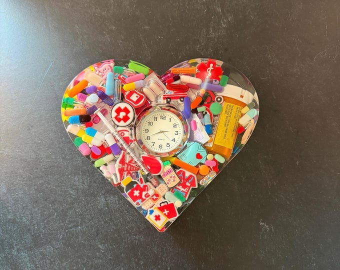 One & Done - Custom Heart Desk Clock (Exact Item Shown)