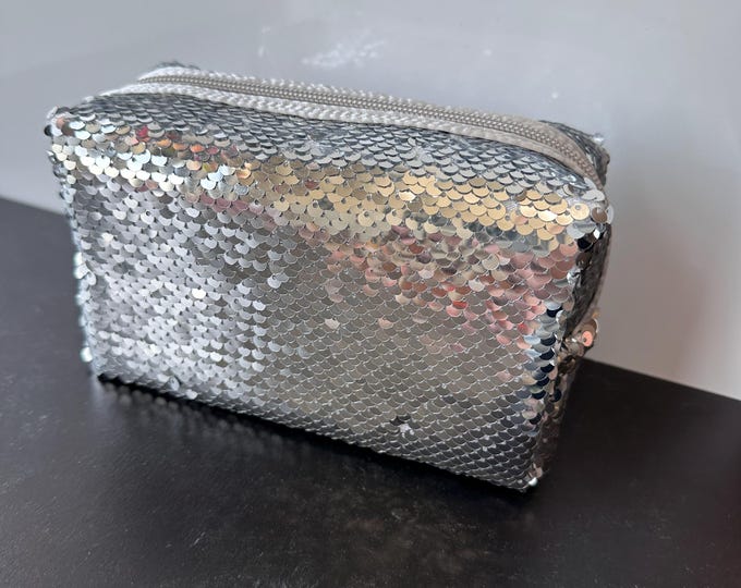 Bling Cosmetic Pouch, Silver