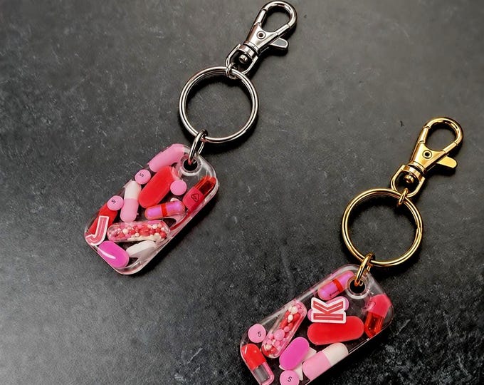 Small Rectangle Chill Pill Keychain - Custom Colors