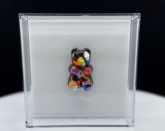 7.5"x7.5" Chill Pill Resin Art - Big Bear