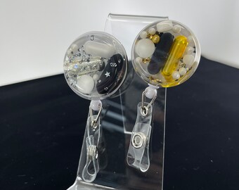 Black & White Chill Pill Badge Reel (Single)