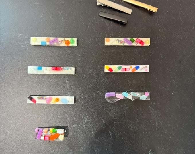 Ready to Ship Happy Accidents - Barrette/Clip with Hardware (Single)