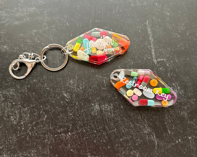 Personalized Chill Pill Keychain